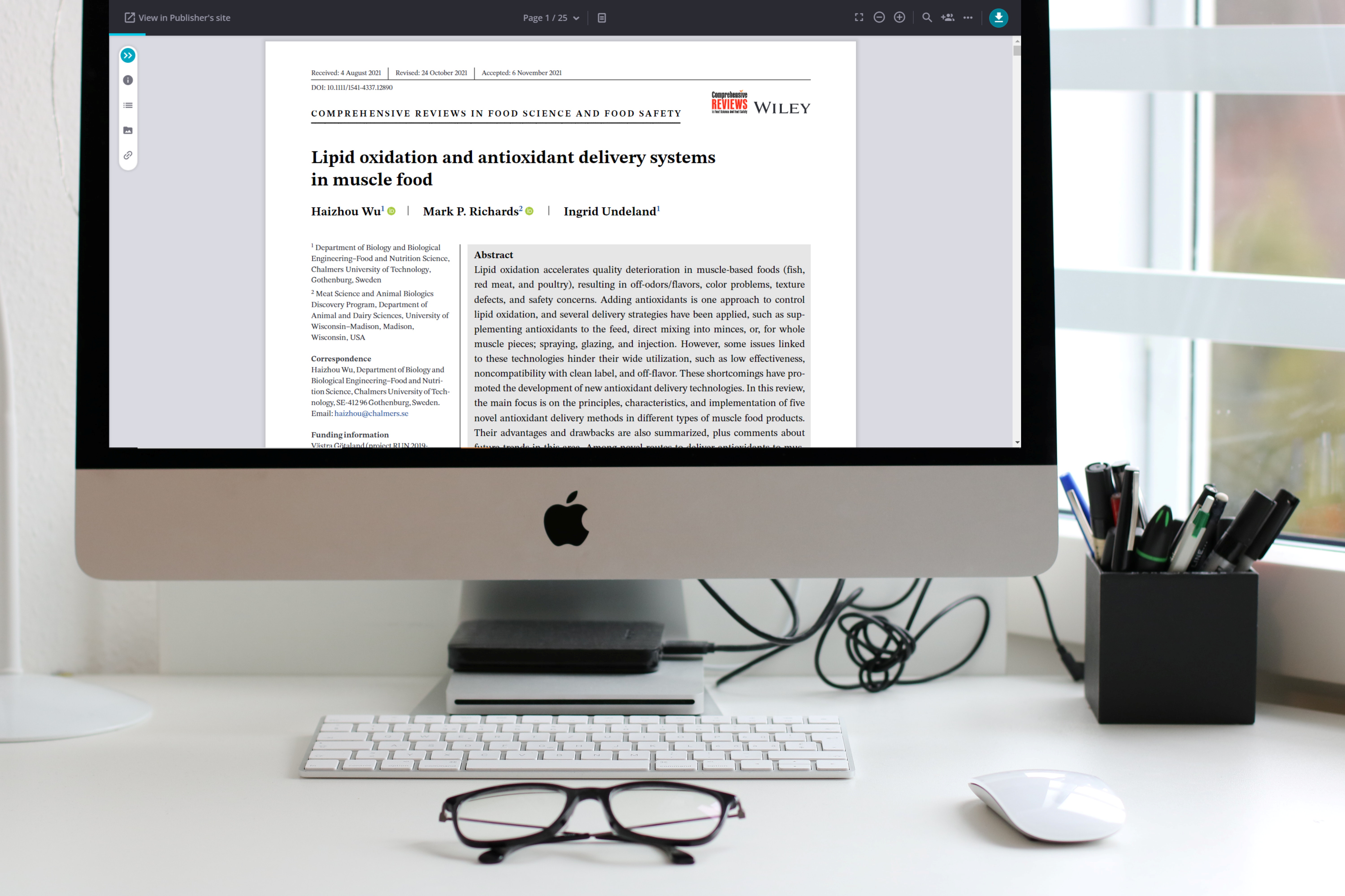 Paper published in Comprehensive Reviews in Food Science and Food Safety