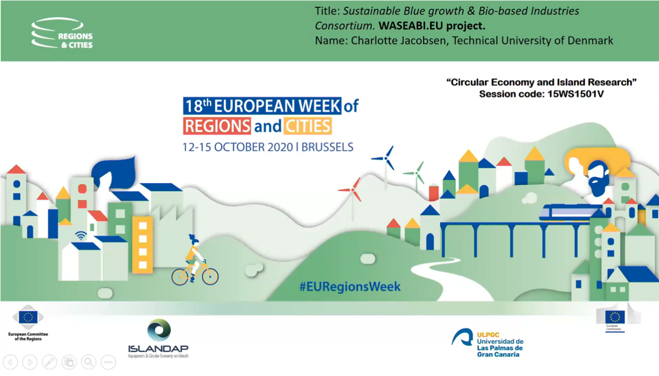 WaSeaBi  represented at European Week of Regions and Cities 2020