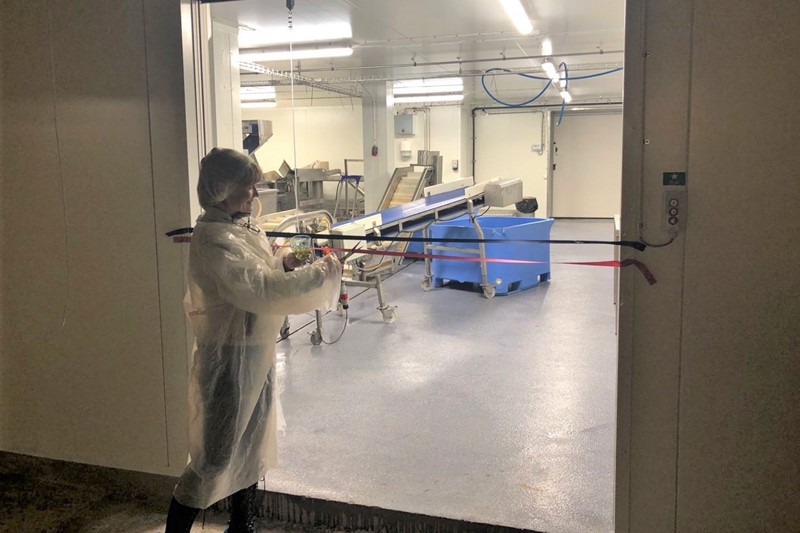 Grand-opening of new filleting line which sorts side-streams