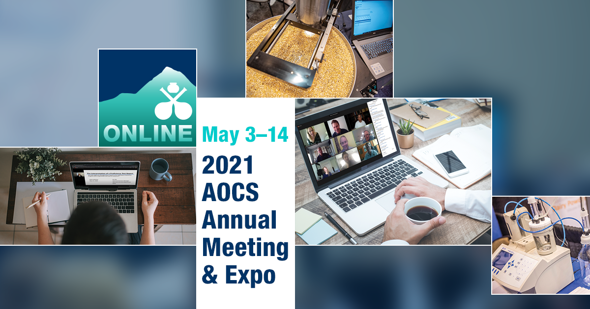 Two oral presentations at the 2021 AOCS Annual Meeting & Expo